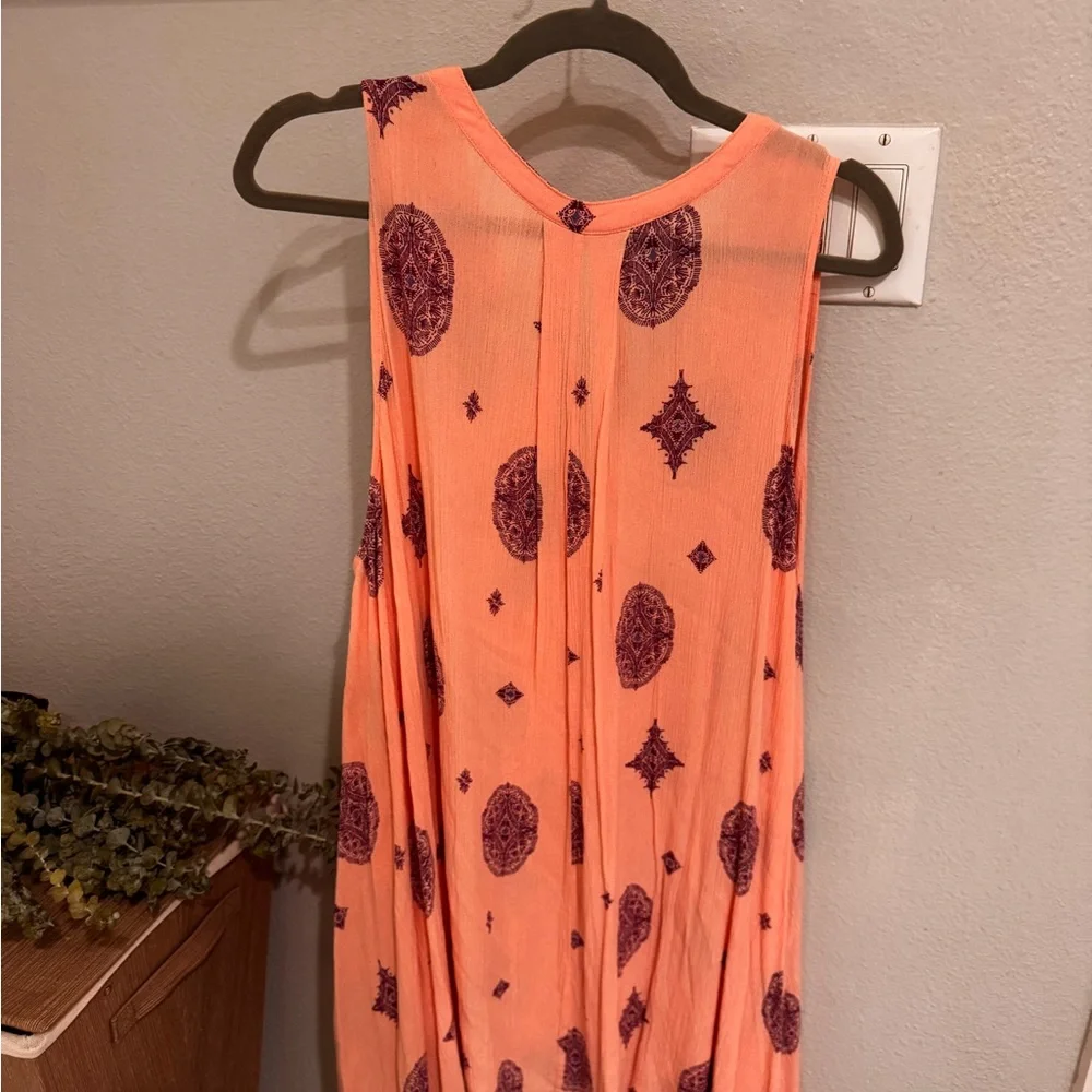 Free People Tree Swing Tunic Dress in Pink /Purple - Size Medium